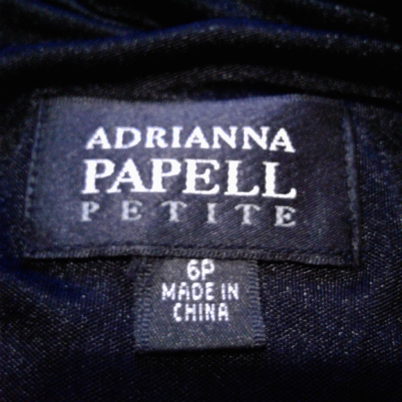 Adrianna Papell Petite Black Silver Cocktail Dress - Picture 4 of 5